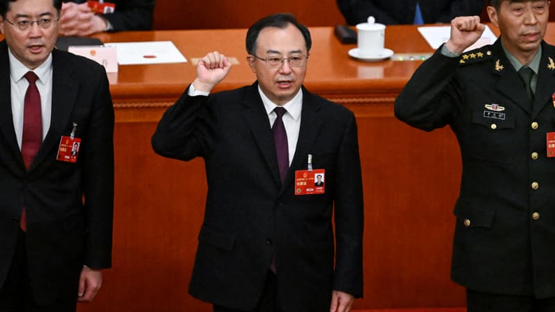 Le ministre chinois de la Défense Li Shangfu pendant la cinquième session plénière de l'Assemblée populaire nationale à Pékin, le 12 mars 2023