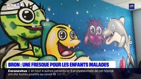 Une fresque pour les enfants malades dans un hôpital à Bron 