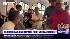 Saint-Raphaël: en dédicaces à l'Excelsior, Nicolas Sarkozy attire des centaines de personnes 