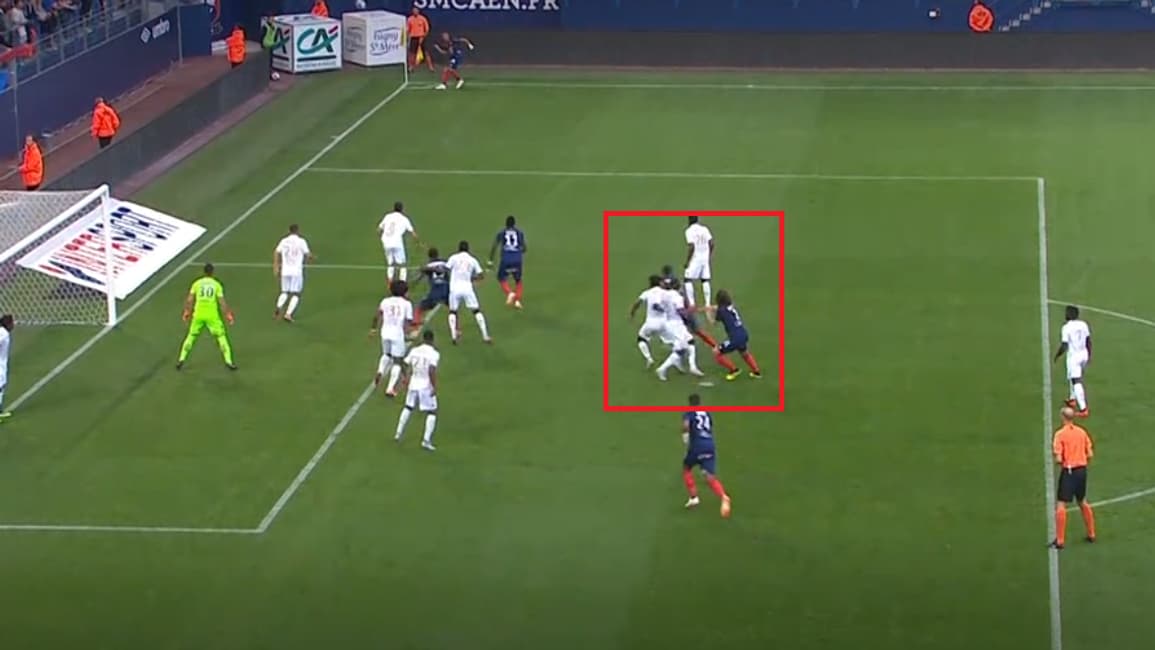 Caen Nice Poussette litigieuse