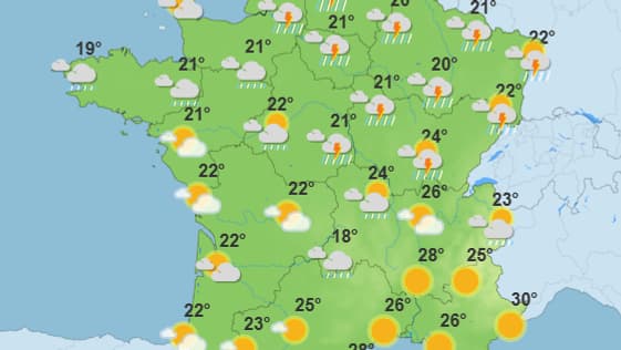 La météo du lundi 21 juillet 2025 La météo du lundi 21 juillet 2025