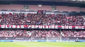 Les supporters de l'OGC Nice face au PFC, le 28 septembre 2025