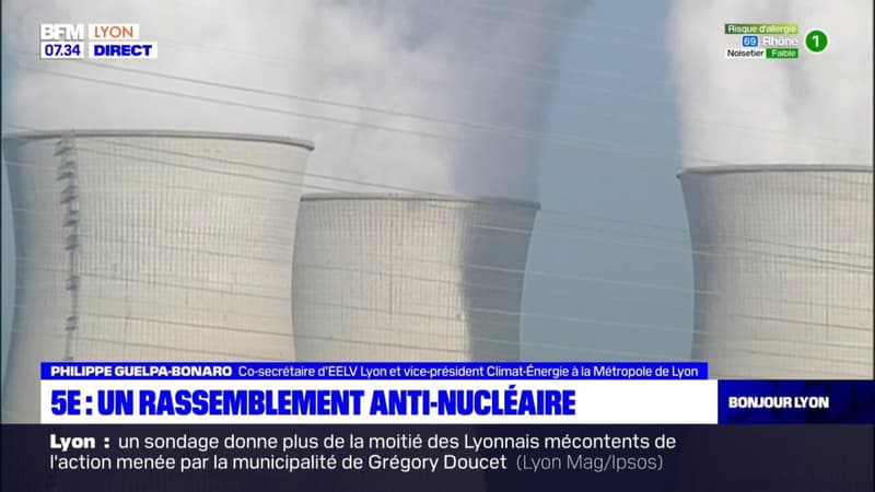 Lyon: un rassemblement d'écologistes contre la relance des réacteurs nucléaires