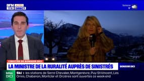 Intempéries dans les Hautes-Alpes: la ministre de la Ruralité auprès des sinistrés