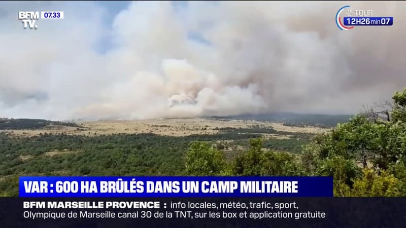 Incendie dans le Var: 600 hectares brûlés dans un camp militaire