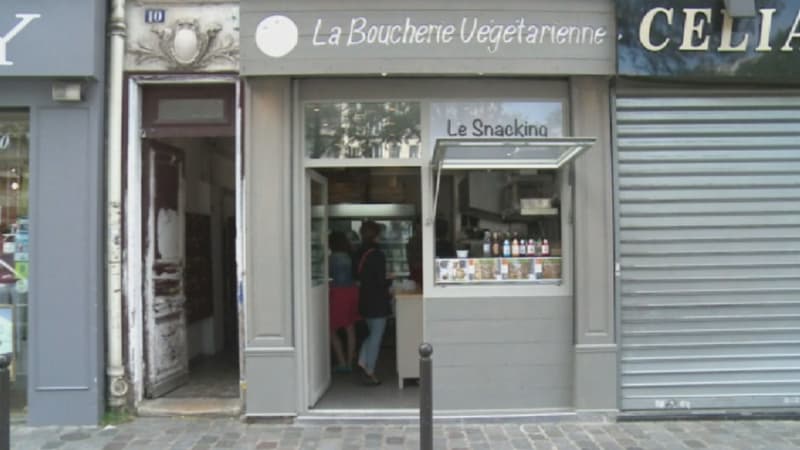 Au "Boucher végétarien" vient d'ouvrir ses portes place d'Aligre à PAris. 