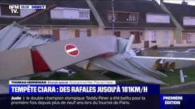 Tempête Ciara: le toit d'une station-service a dû être démonté à cause des rafales de vent