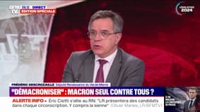 Législatives: "Je pense qu'une majorité absolue le 8 juillet est improbable", estime Frédéric Descrozaille (député sortant Renaissance)