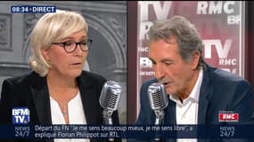 Marine Le Pen face à Jean-Jacques Bourdin en direct 