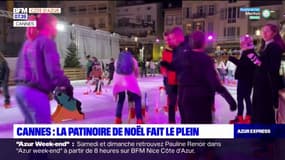 Cannes: le succès de la patinoire du marché de Noël