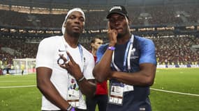 Mathias et Paul Pogba lors de la finale de la Coupe du monde en 2018.