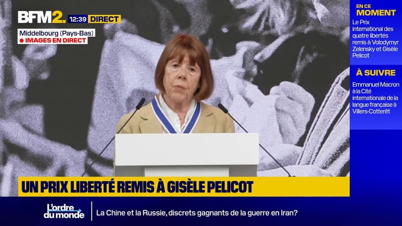 "Avoir le droit de vivre à l'abri de la peur" : Gisèle Pelicot reçoit le prix Freedom from Fear remis par la Fondation Roosevelt aux Pays-Bas