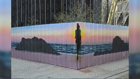 Une fresque à l'effigie de Naâman réalisée à Dieppe (Seine-Maritime) le mardi 18 février 2025.