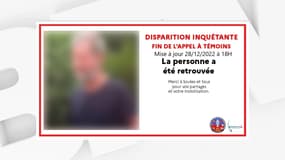 La gendarmerie du Calvados indique que l'homme a été retrouvé.