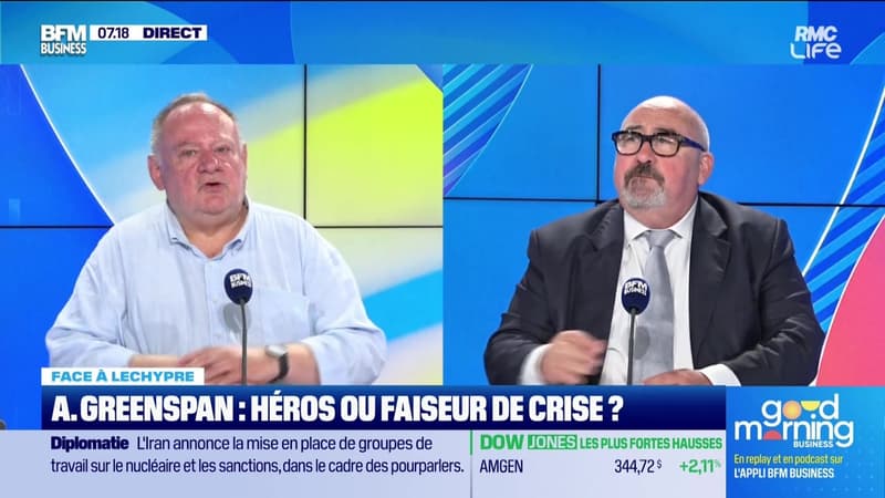 Emmanuel Lechypre face à Jean-Marc Daniel : Alan Greenspan, héros ou faiseur de crise ? - 23/06