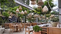 La terrasse du restaurant Selcius à Lyon.