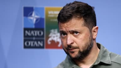 Volodymyr Zelensky, le 12 juillet 2023, lors du sommet de l'Otan à Vilnius