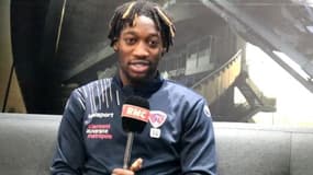 Milieu offensif de Clermont et de l’Autriche, futur adversaire de l’équipe de France à l’Euro, Muhammed Cham s’est confié au micro de RMC Sport (le 24/01/2024)