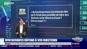 BFM Business avec vous : Peut-on faire ses factures avec Word ou Excel ? - 20/07