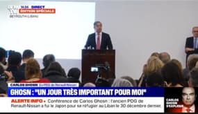 Carlos Ghosn s'explique en conférence presse: "On m'a dit 'si vous avouez, c'est terminé"