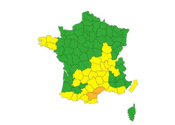 La carte de vigilance de Météo France pour le 11 mars
