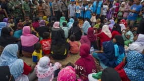 Des rohingyas réfugiés dans un camp en juin 2015
