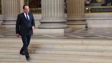 Le président François Hollande au Panthéon, à Paris, le 26 juin 2013