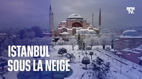 Les images de Sainte-Sophie et de la Mosquée Bleue sous la neige à Istanbul