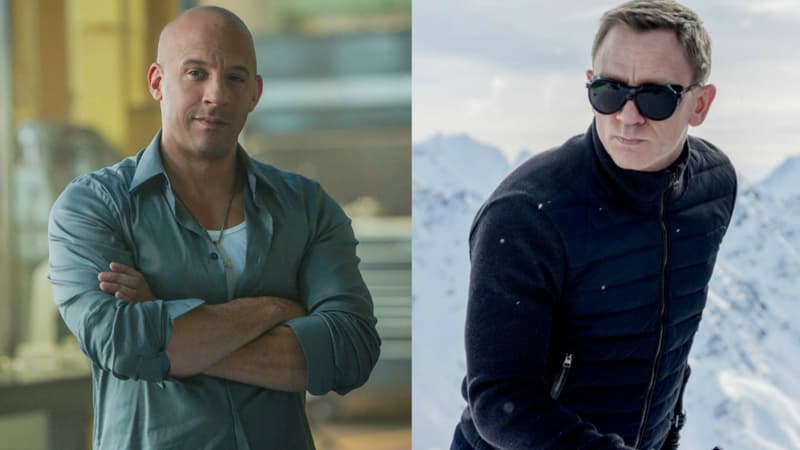 Vin Diesel dans Fast and Furious 7 et Daniel Craig dans Spectre