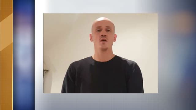Christophe Dettinger dans sa vidéo d'explication publiée par sa belle-soeur ce lundi sur Facebook.