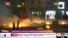 Tensions à Paris en marge des manifestations 