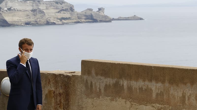 Emmanuel Macron à Bonifacio le 10 septembre 2020