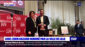 Lille: la légende du Losc Eden Hazard décoré de la médaille d'or de la ville
