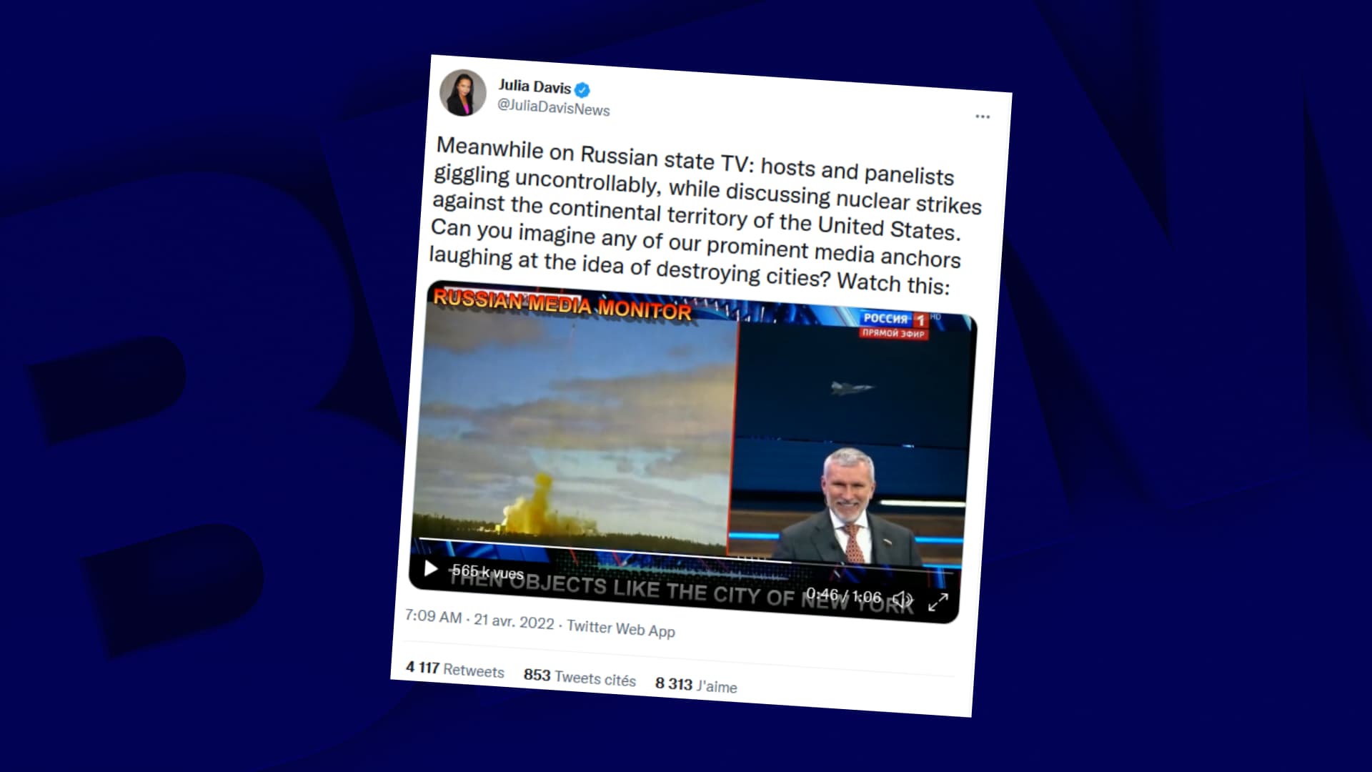 Wenn das russische Staatsfernsehen über den Atomangriff in New York lacht