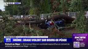 Orages dans la Drôme: des dégâts impressionnants dans la commune de Bourg-de-Péage 