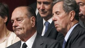 Jacques Chirac et Jean-Louis Debré à l'Assemblée nationale, en juin 2010.