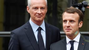 Le ministre de l'Économie Bruno Le Maire et le président de la République Emmanuel Macron.
