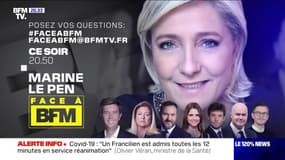 Marine Le Pen "Face à BFM" à 20h50 - 11/03
