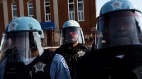 Des policiers mobilisés à Chicago, le lundi 19 août 2024
