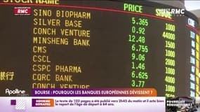 Bourse: pourquoi les banques européennes dévissent? 