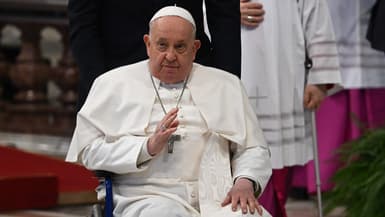 Le pape François après une messe au Vatican le 21 janvier 2024