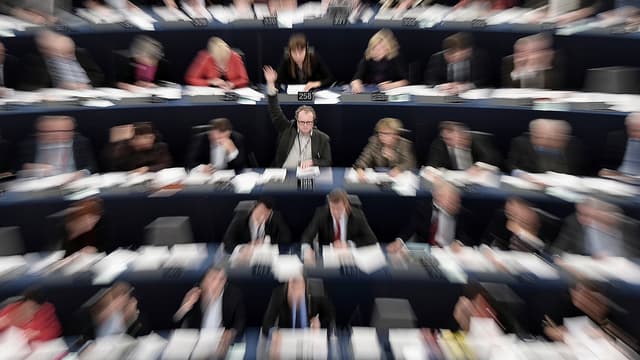 Un député européen, en pleine session du parlement européen, à Strasbourg (photo d'illustration).