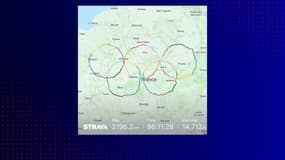 Deux Français ont pédalé près de 2.200km pour reproduire les anneaux des Jeux olympiques et ont battu le record du monde du tracé GPS.