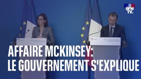 Affaire McKinsey: le point presse des ministres Amélie de Montchalin et Olivier Dussopt