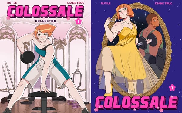Couvertures des deux éditions du webtoon "Colossal" de Diane Truc et Rutile
