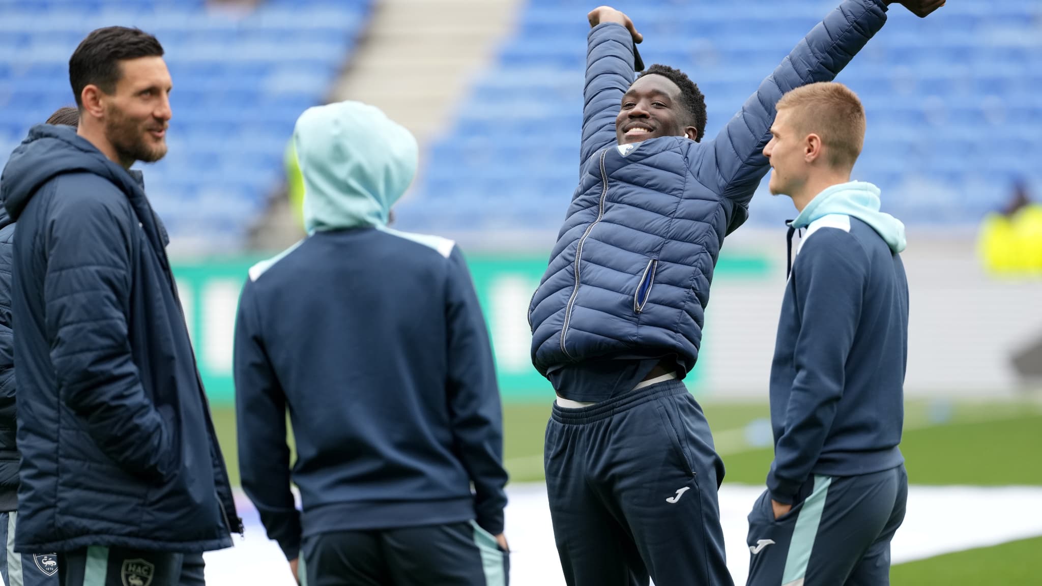 Rassoul Ndiaye (Le Havre) face à Lyon en Ligue 1.