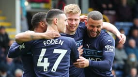 Les Cityzens sur la pelouse de Burnley, le 2 avril 2022.