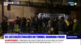 Seine-Saint-Denis: mise à l'abri des exilés du tunnel Sigmund-Freud en cours