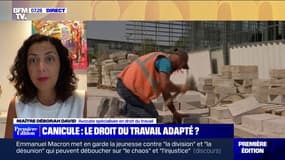 "Pour les salariés qui travaillent à l'extérieur, l'employeur est obligé de mettre à disposition trois litres d'eau", rappelle cette avocate en droit du travail 