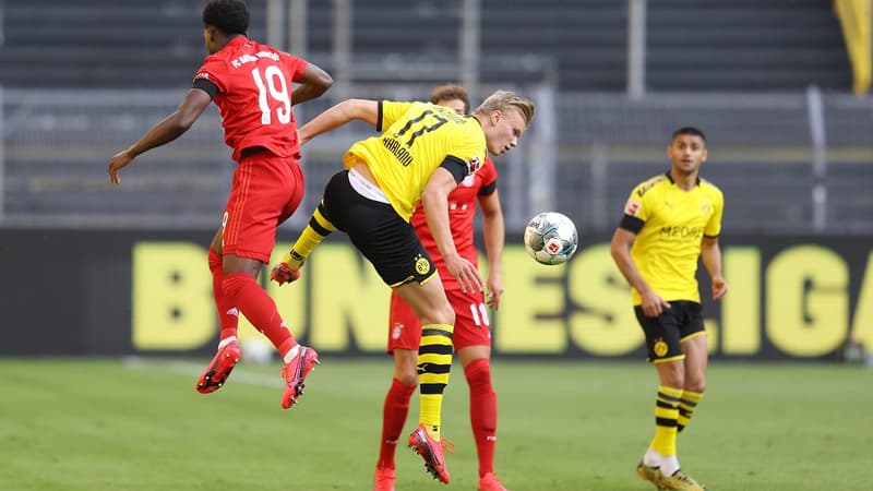 Erling Haaland actif mais ne marque pas pour sa première face au Bayern Munich